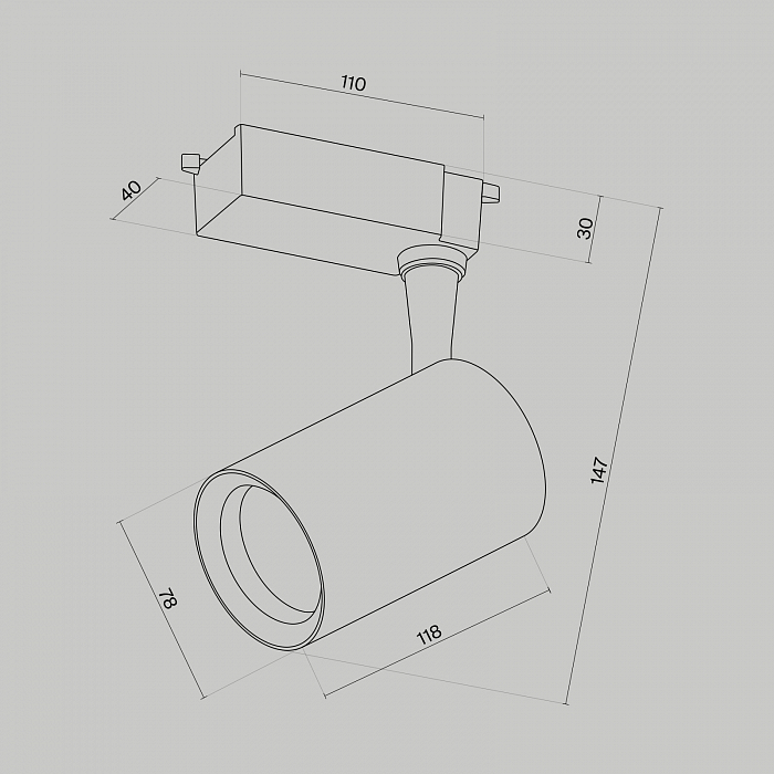 Трековая система Technical TR003-1-10W3K-M-W